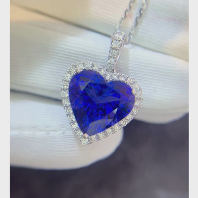 Heart Shaped Tanzanite Pendant 