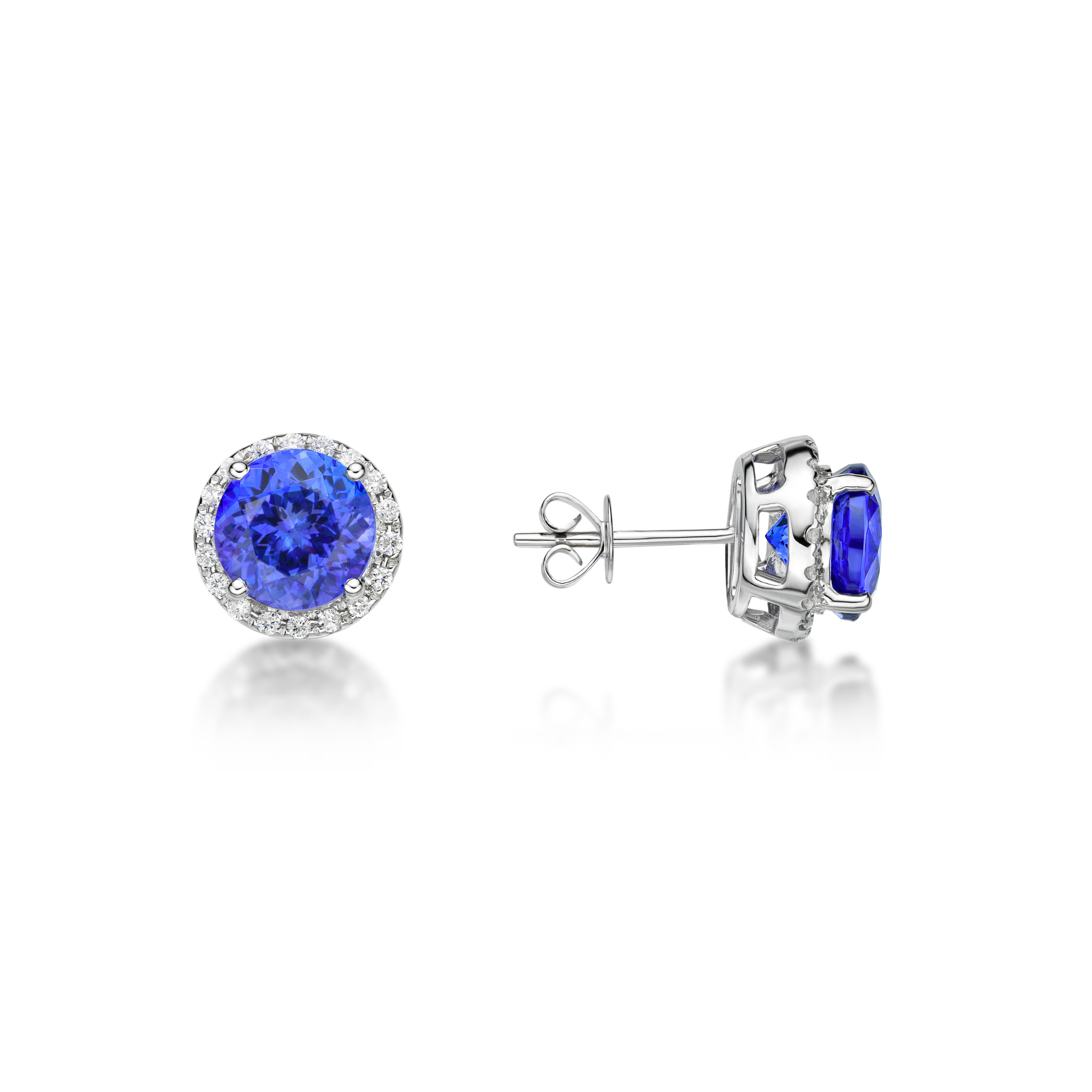 "Soleste Style" 2.63 Ct Tanzanite & Diamond Stud Earrings