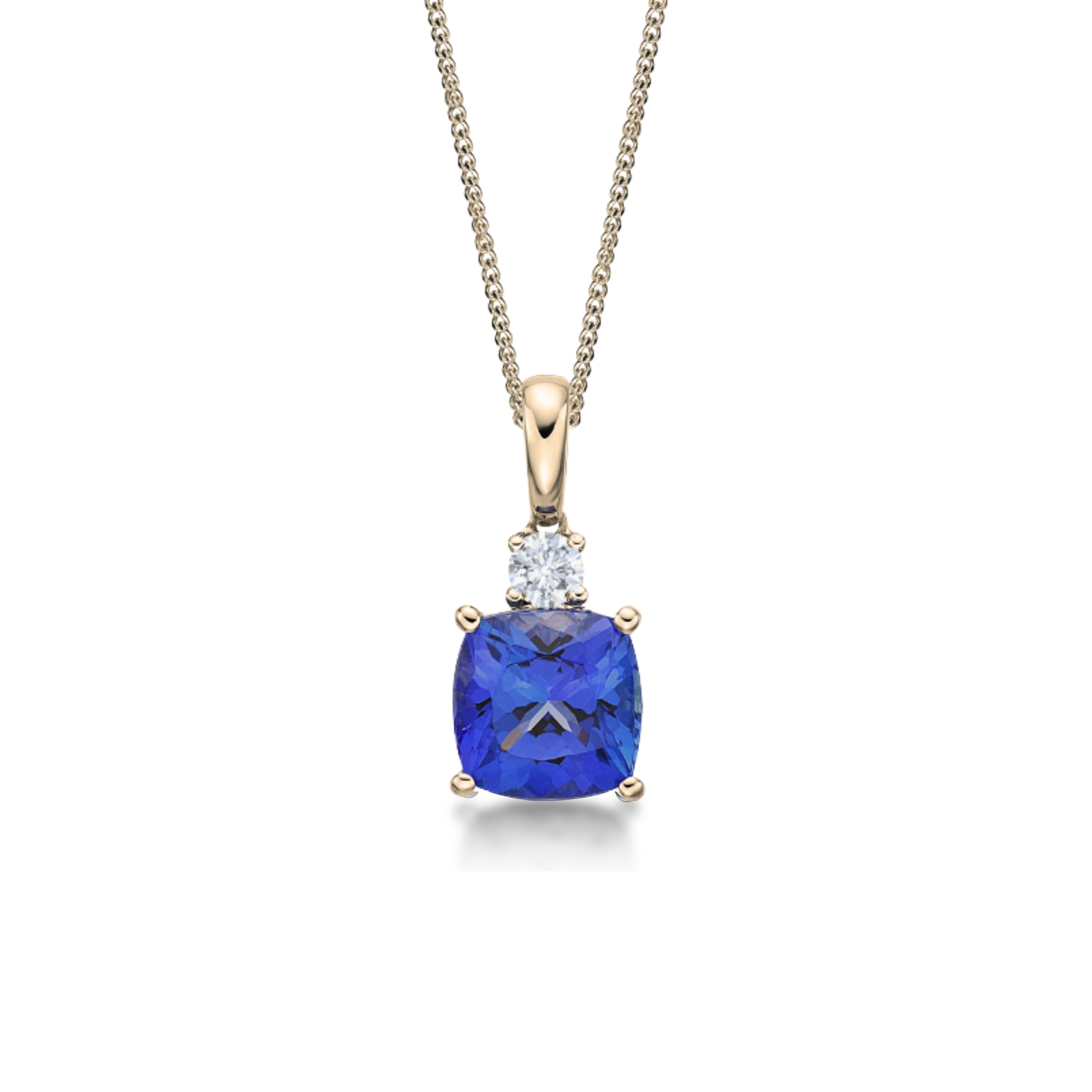 Cushion Cut Tanzanite Pendant