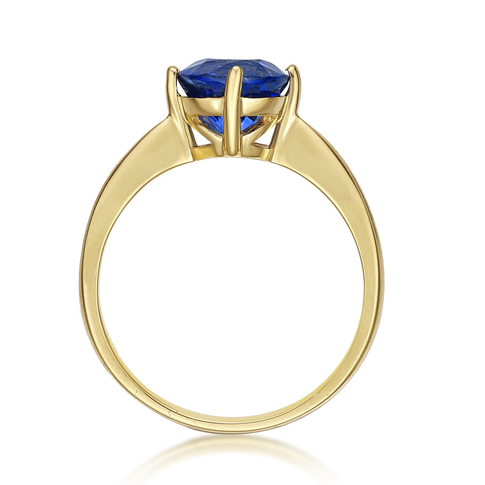 Tanzanite Round Solitaire Ring - Deep Blue - Tanzanite Direct ...