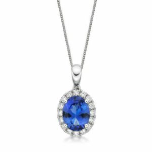 "Kate" 1.76 Ct Tanzanite & Diamond Pendant