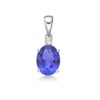 Classic 1.65 Ct Oval Tanzanite & Diamond Pendant