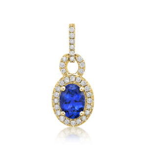 Gatsby Pendant - Yellow Gold Tanzanite & Diamonds