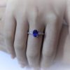 1.50 Ct "Evening Sky" Tanzanite & Diamond Ring