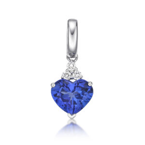 Deep Blue 2.72 Carat Tanzanite Heart Shaped Pendant