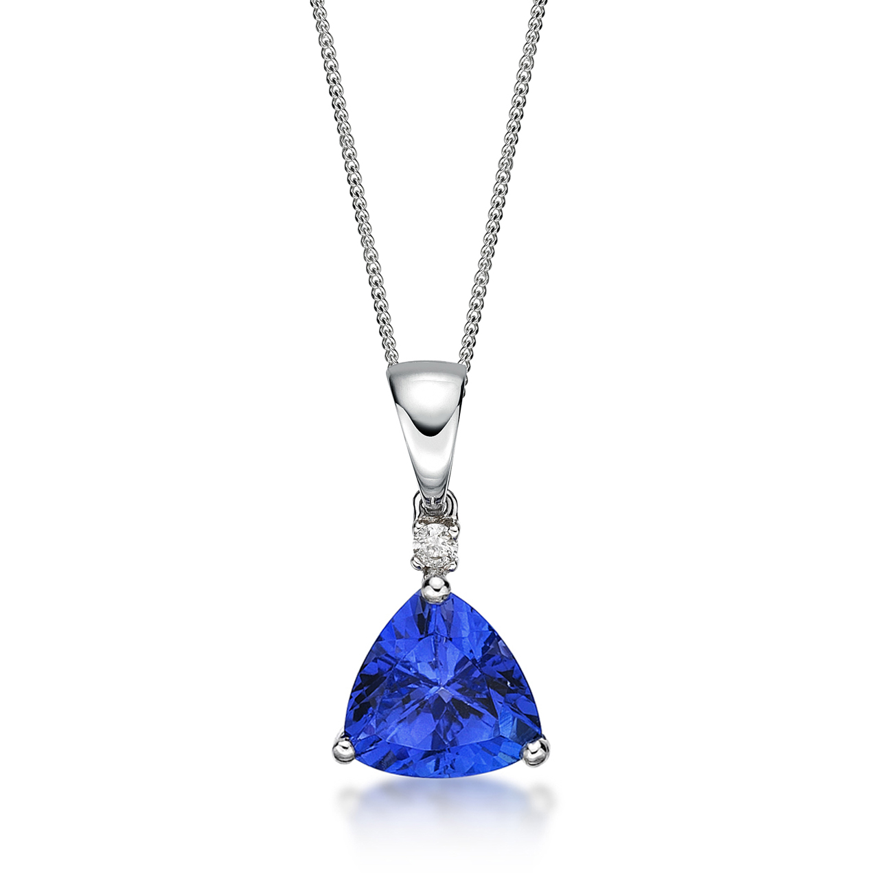 1.39tcw 14K White Gold Emerald Trillion Diamond Halo Pendant Necklace – JR  Colombian Emeralds