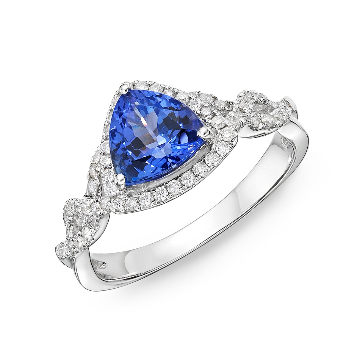 1.59 Carat Tanzanite Trillion Twist Ring - Tanzanite Direct : Tanzanite ...