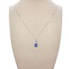 Classic 1.65 Ct Oval Tanzanite & Diamond Pendant