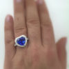 Exceptional 4.56 Ct Heart Shaped Tanzanite & Diamond Ring