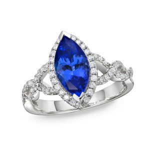 2.00 Carat Tanzanite Marquise Twist Ring