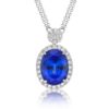 6.57 Carat Tanzanite & Diamond Necklace