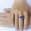 1.43 ct Round Tanzanite & Diamond Halo Ring