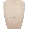 1.06 Ct Marquise Cut Tazanite & Diamond Necklace