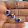 Tanzanite " East West " Oval Pendant