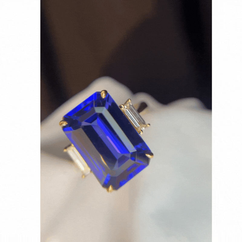 Emerald Cut Tanzanite Ring – 9.33 carats picture