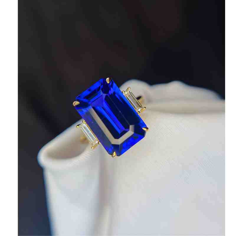 Emerald Cut Tanzanite Ring - 9.33 carats - Tanzanite Direct : Tanzanite ...